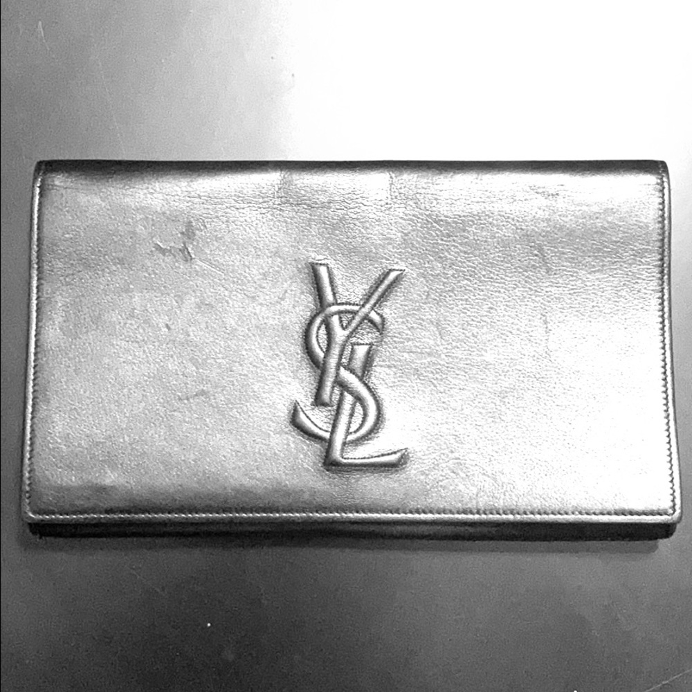 Black YSL clutch